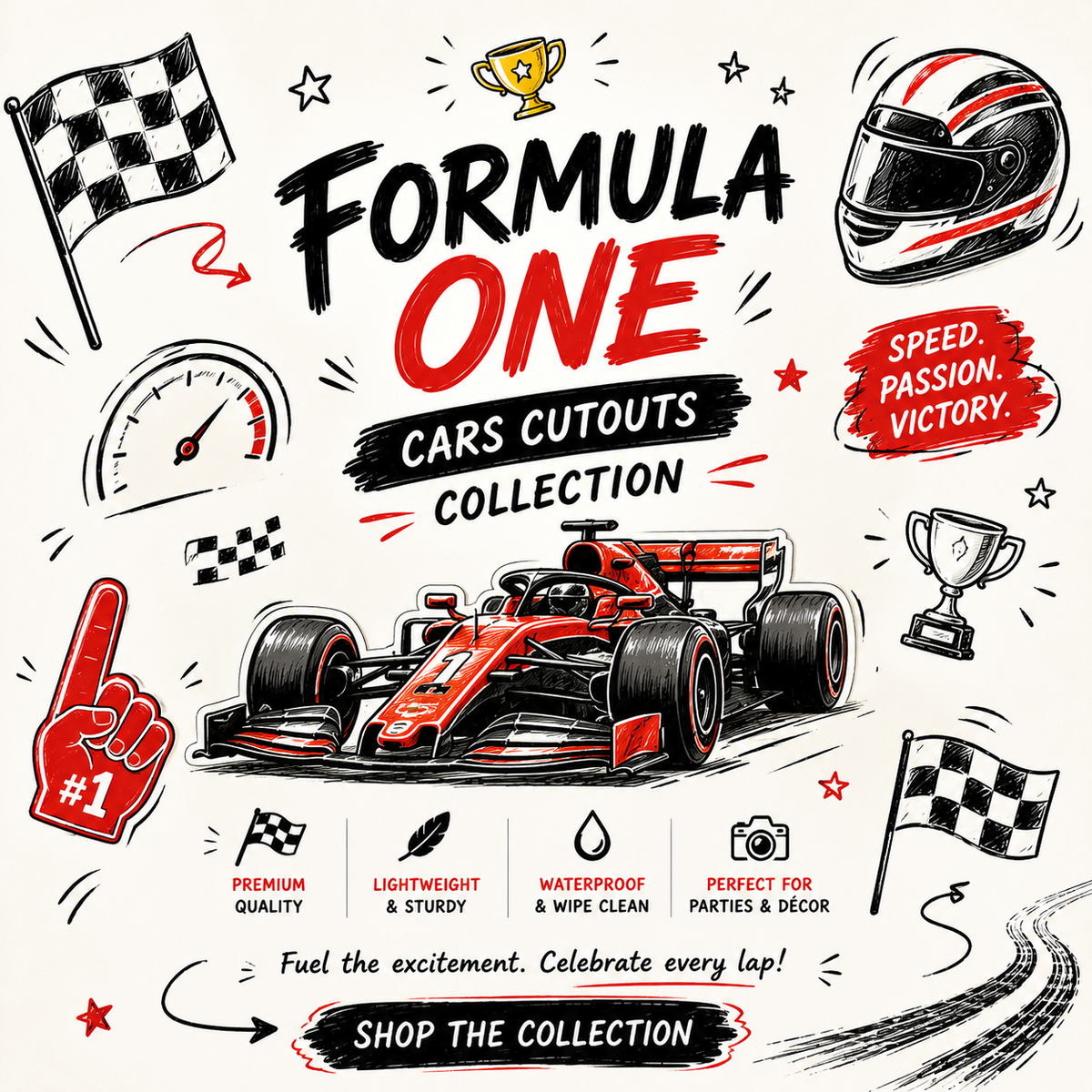 Formula One Cars Cutouts Collection