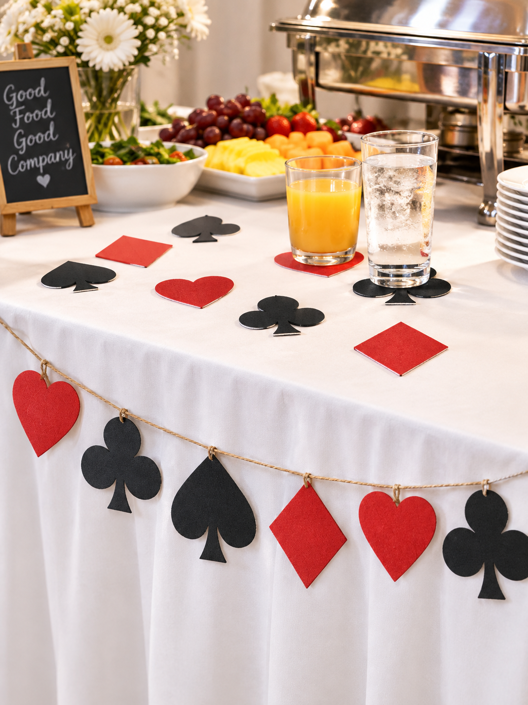 Coasters Diamond Shape Playing Card Bubble Guard Sheet | 5 x 4 Inch Diamond Coaster Set | Decorative Table Coasters for Home, Parties & Game Nights