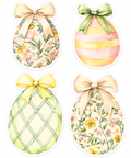 Easter Egg Shaped Bubble Guard Sheet Table Mats/ Pastel Spring Design/ Lightweight Decorative Placemats for Easter Dining Table & Party Decor