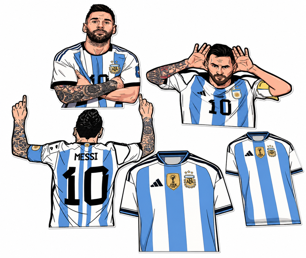 World Cup Argentina  Bubble Guard Sheet Cutout / Football World Cup Celebration & Jersey Wall Decor