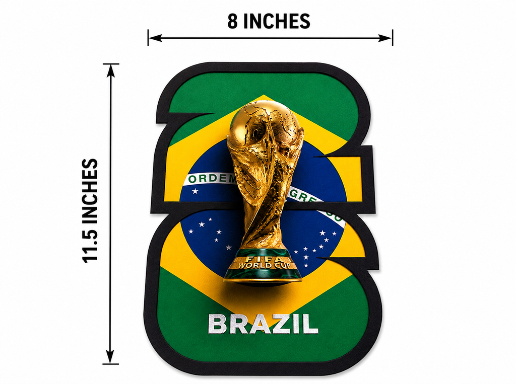 World Cup Country Cutout Bubble Guard Sheet 8 x 11.5 Inch – Spain, France, Argentina, Portugal & Brazil Flag Design – World Cup Football Soccer Theme Decorative Sheet