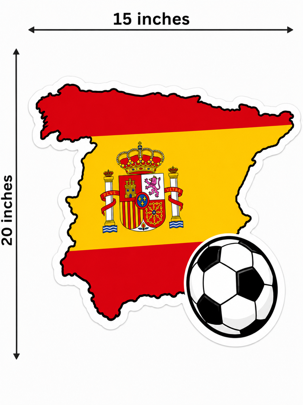 Spain Football Party Photo Booth Props Cutouts - 10 Pcs Spanish Soccer Fan Theme Party Supplies, World Cup & European Championship Decorations, Game Day Favors