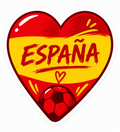 Spain Football Party Photo Booth Props Cutouts - 10 Pcs Spanish Soccer Fan Theme Party Supplies, World Cup & European Championship Decorations, Game Day Favors
