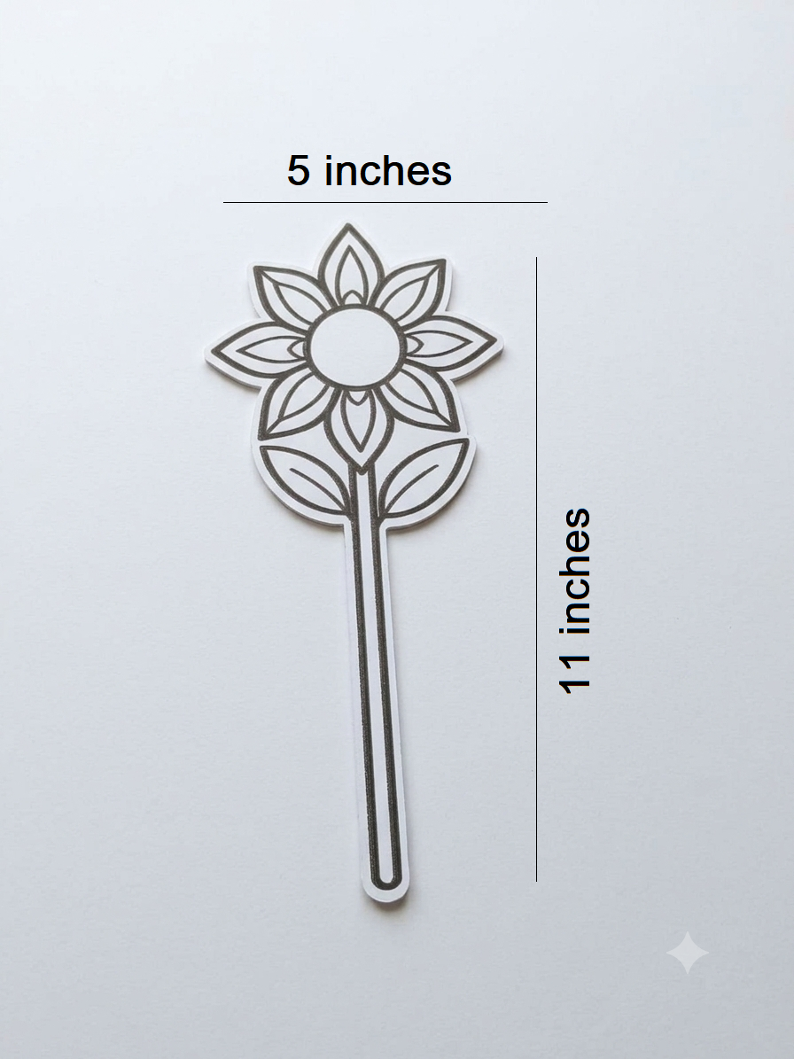 SunFlower Bubble Guard Sheet Cutout – Decorative Floral Die-Cut Shape for DIY Crafts, Scrapbooking, School Projects, Art & Creative Decorations
