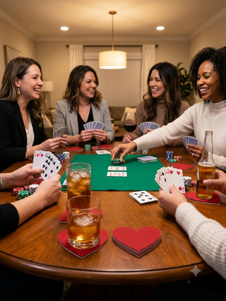 Coasters Diamond Shape Playing Card Bubble Guard Sheet | 5 x 4 Inch Diamond Coaster Set | Decorative Table Coasters for Home, Parties & Game Nights