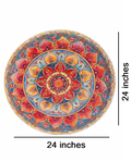 Cutout Traditional Floral Mandala Rangoli  | Bubble Guard Sheet Mat for Diwali & Festival Decor /Reusable Round Mandala Floor Rangoli Mat for Home & Pooja Decoration