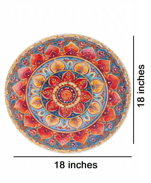 Cutout Traditional Floral Mandala Rangoli  | Bubble Guard Sheet Mat for Diwali & Festival Decor /Reusable Round Mandala Floor Rangoli Mat for Home & Pooja Decoration