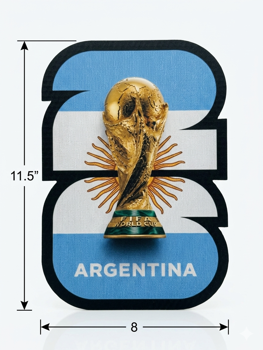 World Cup Country Cutout Bubble Guard Sheet 8 x 11.5 Inch – Spain, France, Argentina, Portugal & Brazil Flag Design – World Cup Football Soccer Theme Decorative Sheet