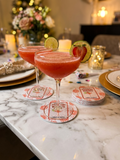 Kindness Is Like A Strawberry Margarita Quote Print | Lightweight, Water-Resistant, Heavy-Duty Polypropylene Drink Coaster for Home Bar, Kitchen, Desk & Outdoor Tables