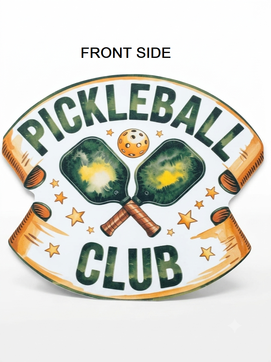 Pickleball Club Bubble Guard Sheet Cutout 12 x 11 Inch