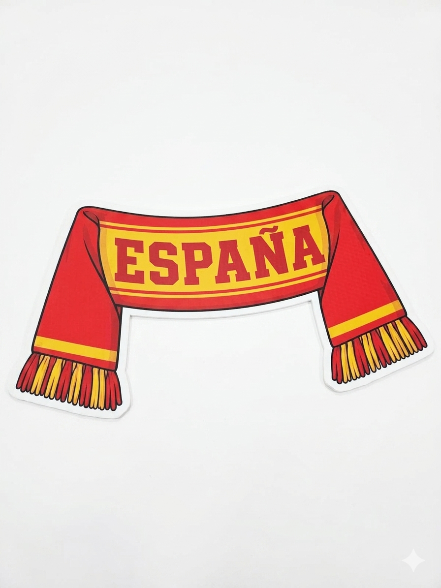 Spain Football Party Photo Booth Props Cutouts - 10 Pcs Spanish Soccer Fan Theme Party Supplies, World Cup & European Championship Decorations, Game Day Favors