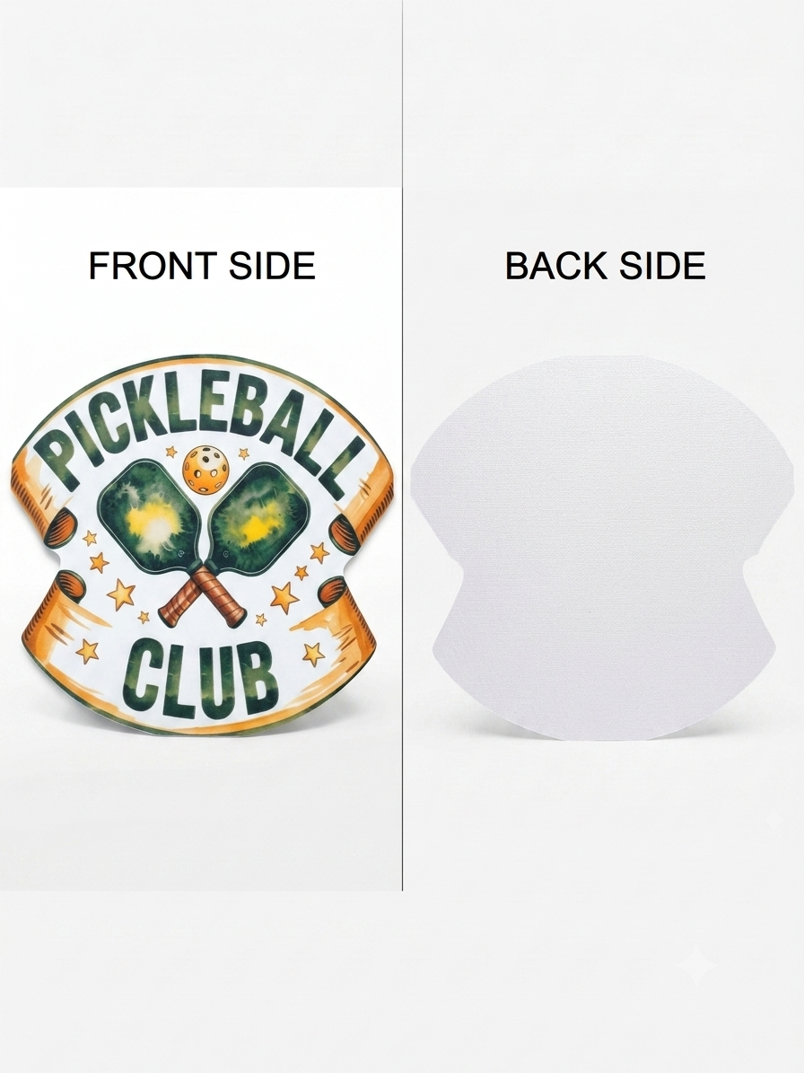Pickleball Club Bubble Guard Sheet Cutout 12 x 11 Inch