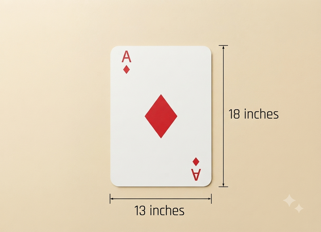 Playing Cards Theme Table Mat 13 x 18 Inch | Bubble Guard Sheet Placemat | Ace  Design | Dining Table, Tea Time & Home Decor Mat