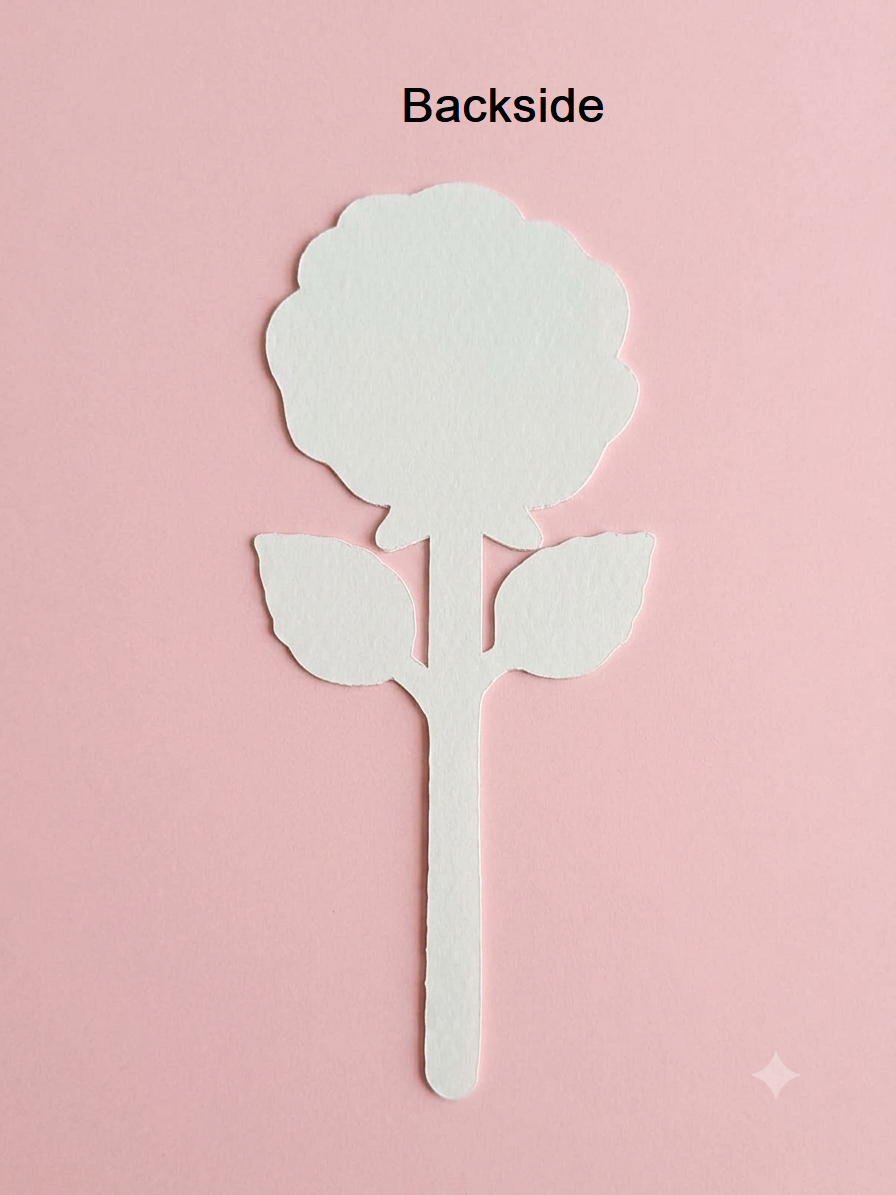 Rose Flower Bubble Guard Sheet Cutout – Decorative Floral Die-Cut Shape for DIY Crafts, Scrapbooking, School Projects, Art & Creative Decorations