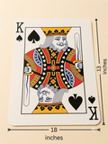 Playing Cards Theme Table Mat 13 x 18 Inch | Bubble Guard Sheet Placemat | king Design | Dining Table, Tea Time & Home Decor Mat