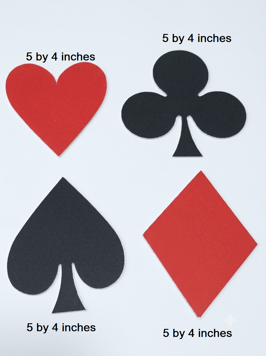 Bubble Guard Sheet Club Shape Playing Card Coasters | 5 x 4 Inches Club | Decorative Table Coasters for Home, Parties & Game Nights