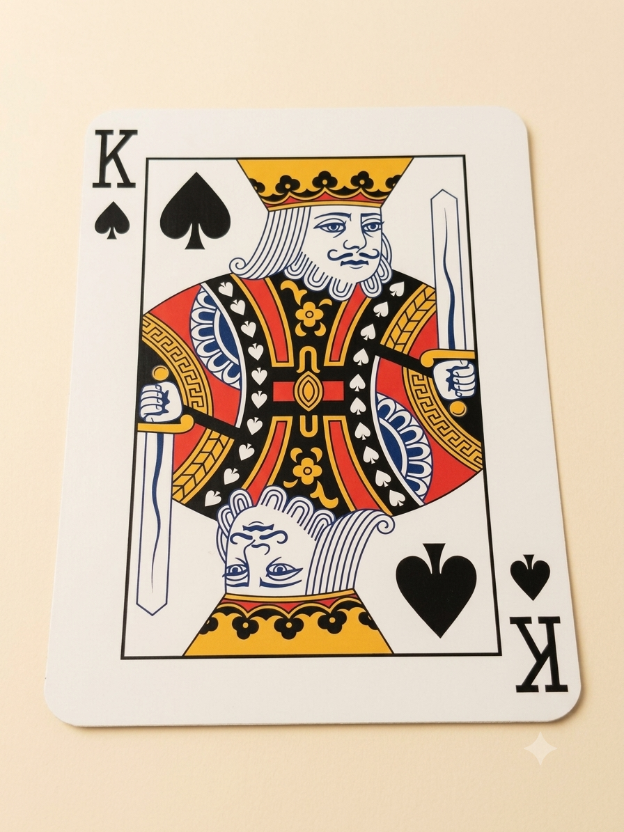 Playing Cards Theme Table Mat 13 x 18 Inch | Bubble Guard Sheet Placemat | king Design | Dining Table, Tea Time & Home Decor Mat