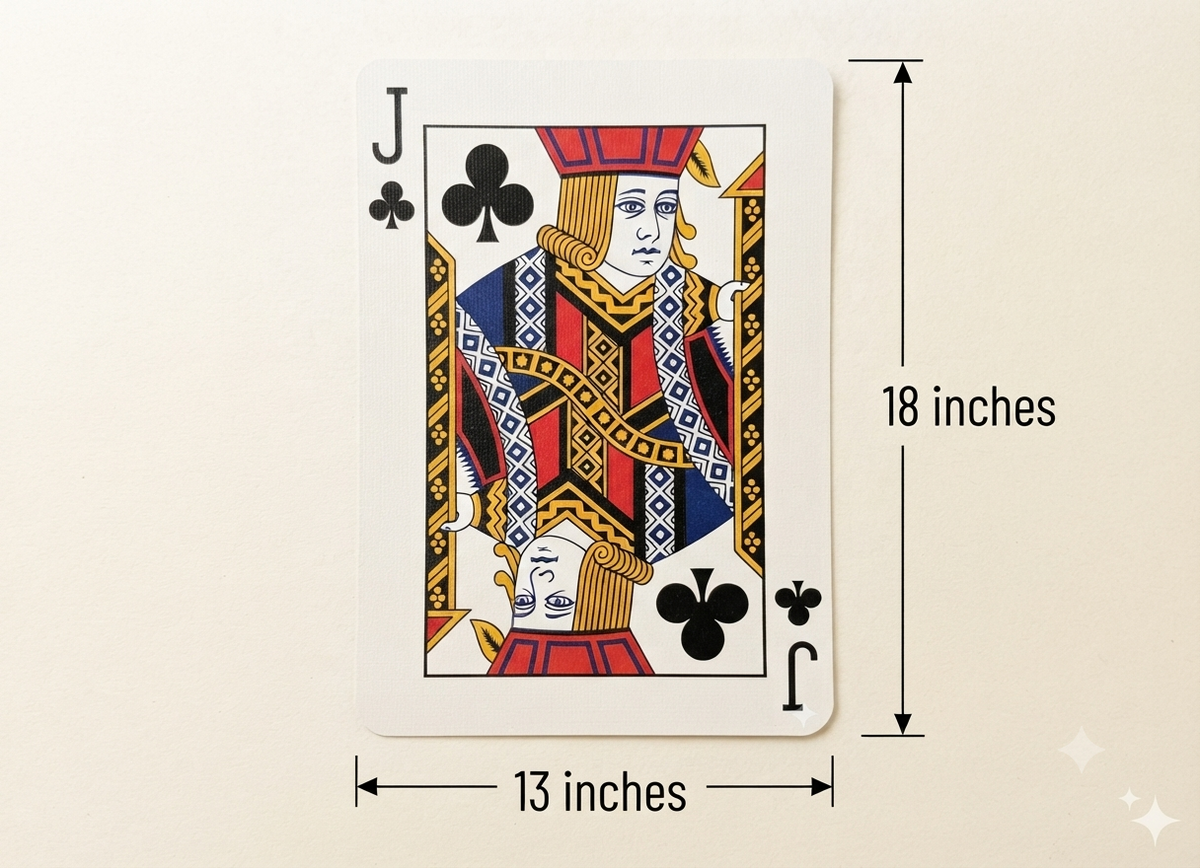 Playing Cards Theme Table Mat 13 x 18 Inch | Bubble Guard Sheet Placemat |  Jack Design | Dining Table, Tea Time & Home Decor Mat
