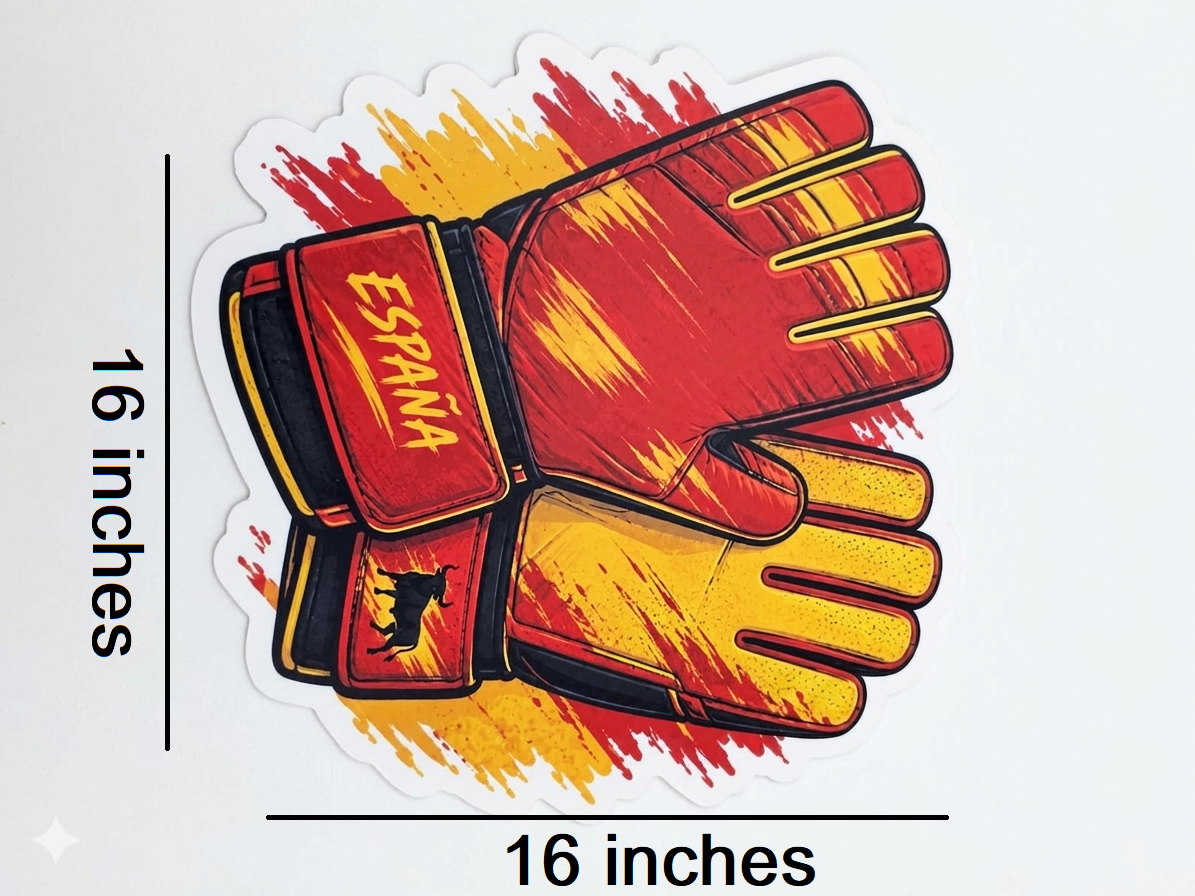 Spain Football Party Photo Booth Props Cutouts - 10 Pcs Spanish Soccer Fan Theme Party Supplies, World Cup & European Championship Decorations, Game Day Favors