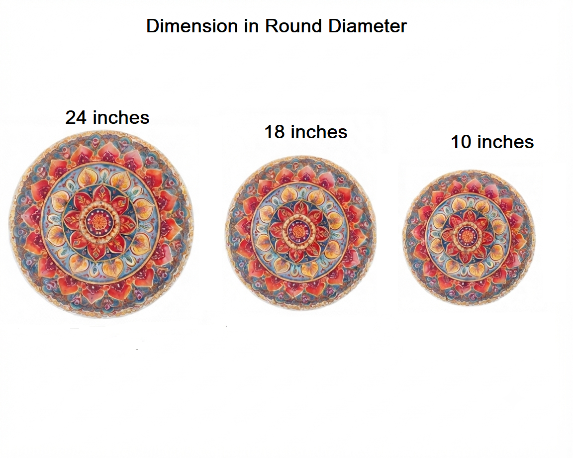 Cutout Traditional Floral Mandala Rangoli  | Bubble Guard Sheet Mat for Diwali & Festival Decor /Reusable Round Mandala Floor Rangoli Mat for Home & Pooja Decoration
