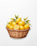 Lemon Basket Cutout Table Mat  | Waterproof Heat Resistant Dining Placemat | Lemon Garden Kitchen Table Decor