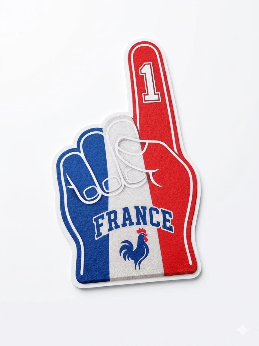 France National Football Team Party Photo Booth Props -  France Soccer Theme Cutouts with Wooden Sticks for World Sports Celebrations/France Football Photo Booth Props - Bubble Guard Sheet Cutout  World Cup, Euro & Sports Party Decorations