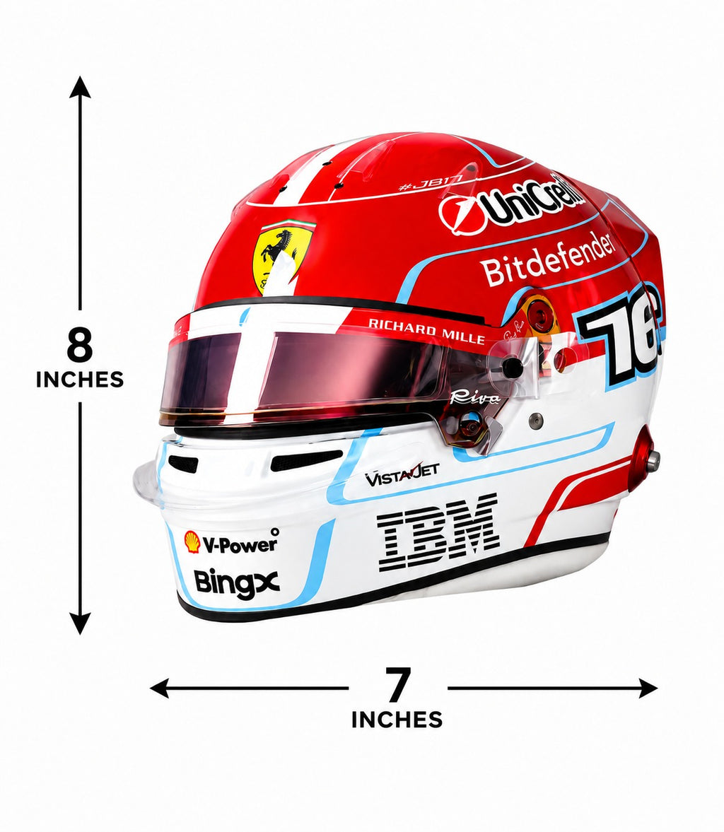 Racing Driver, Helmet, Car & LEC Charles Leclerc Ferrari F1 Bubble Guard Sheet Cutout  – Racing Driver, Helmet, Car & LEC Logo Wall Decor