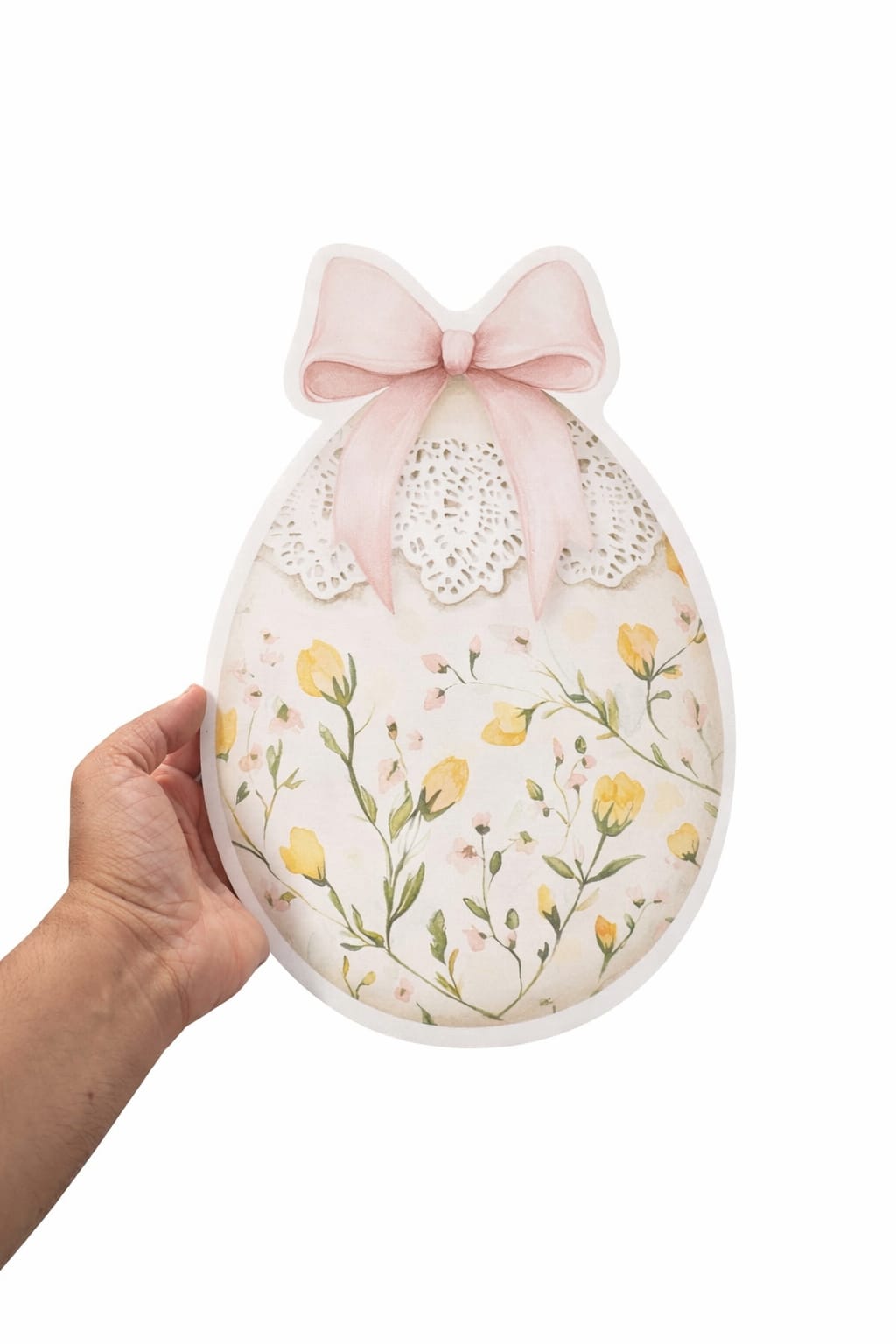 Easter Egg Shaped Bubble Guard Sheet Table Mats/ Pastel Spring Design/ Lightweight Decorative Placemats for Easter Dining Table & Party Decor