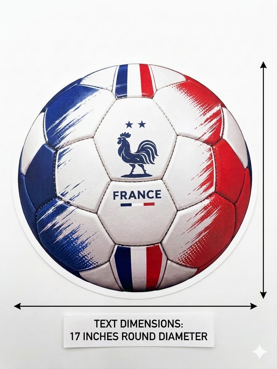 France National Football Team Party Photo Booth Props -  France Soccer Theme Cutouts with Wooden Sticks for World Sports Celebrations/France Football Photo Booth Props - Bubble Guard Sheet Cutout  World Cup, Euro & Sports Party Decorations