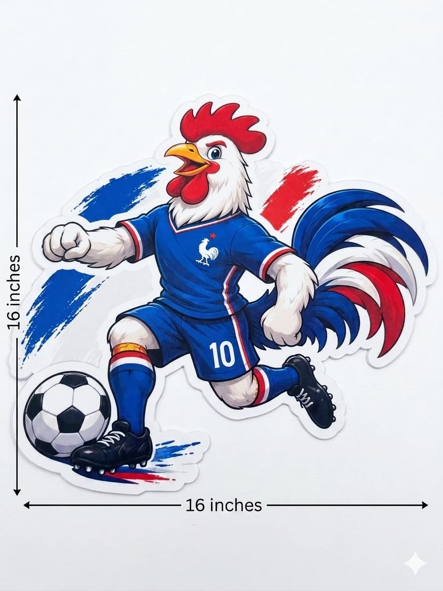 France National Football Team Party Photo Booth Props -  France Soccer Theme Cutouts with Wooden Sticks for World Sports Celebrations/France Football Photo Booth Props - Bubble Guard Sheet Cutout  World Cup, Euro & Sports Party Decorations
