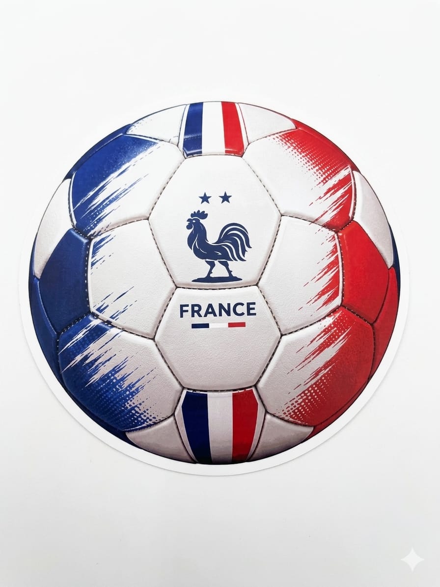 France National Football Team Party Photo Booth Props -  France Soccer Theme Cutouts with Wooden Sticks for World Sports Celebrations/France Football Photo Booth Props - Bubble Guard Sheet Cutout  World Cup, Euro & Sports Party Decorations