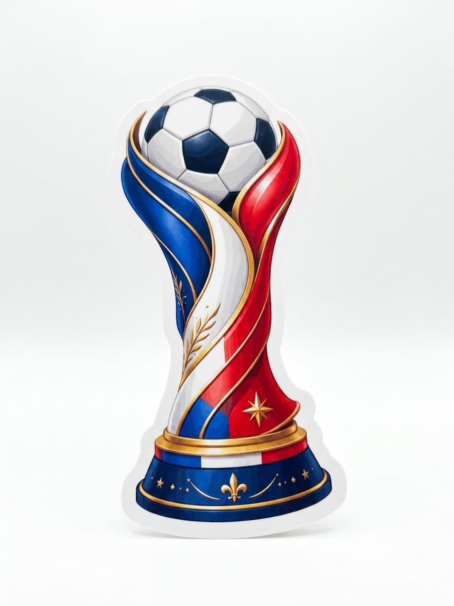 France National Football Team Party Photo Booth Props -  France Soccer Theme Cutouts with Wooden Sticks for World Sports Celebrations/France Football Photo Booth Props - Bubble Guard Sheet Cutout  World Cup, Euro & Sports Party Decorations