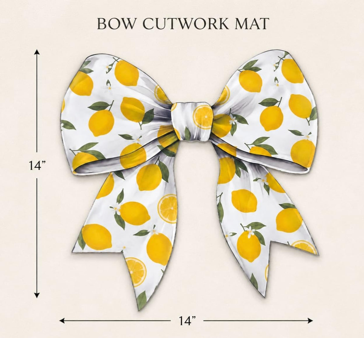 Lemon Theme Bow Shape Table Mat set  | Premium Bubble Guard Sheet Placemat | Waterproof, Heat Resistant & Easy to Clean Decorative Dining Table Mat