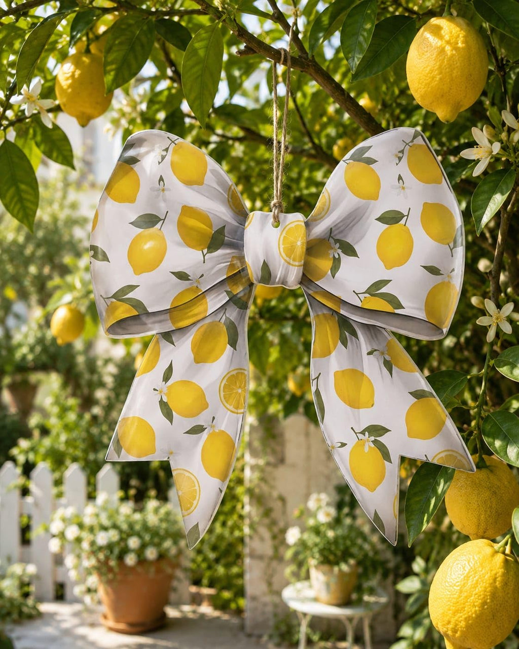 Lemon Theme Bow Shape Table Mat set  | Premium Bubble Guard Sheet Placemat | Waterproof, Heat Resistant & Easy to Clean Decorative Dining Table Mat