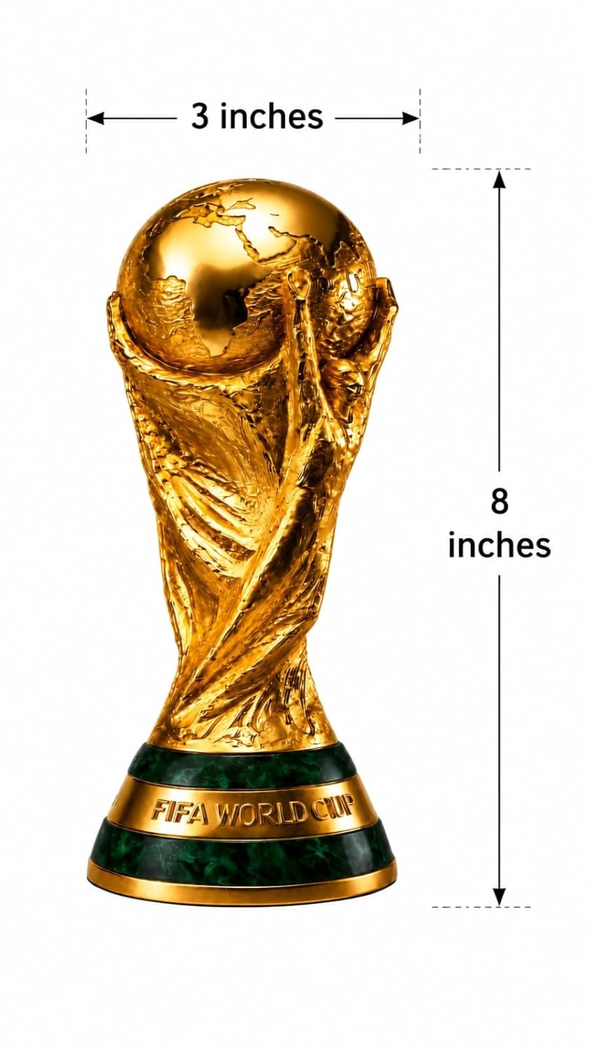 FIFA World Cup Fridge Magnet – Football Trophy & Refrigerator Magnet for Sports Fans, World Cup Party Decor & Soccer Gift