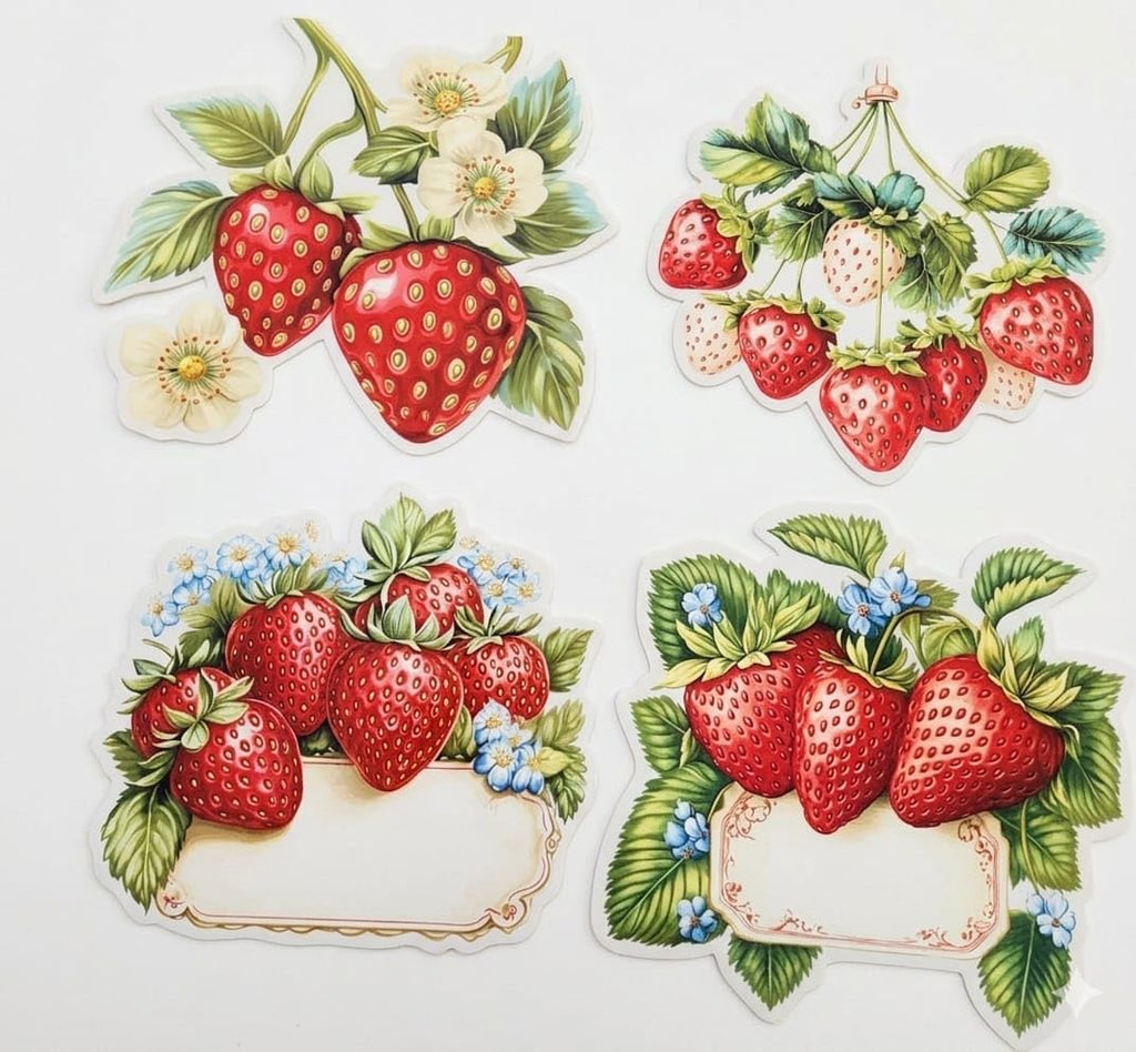 Strawberry Floral Bubble Guard Sheet Table Mats | Decorative Fruit Theme Placemats for Dining Table | Waterproof, Heat Resistant & Easy to Clean